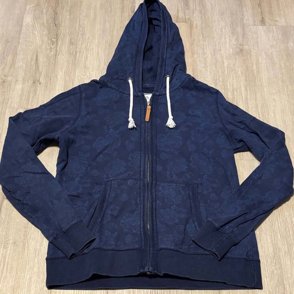 Tu‎ Navy Blue Floral Hoodie